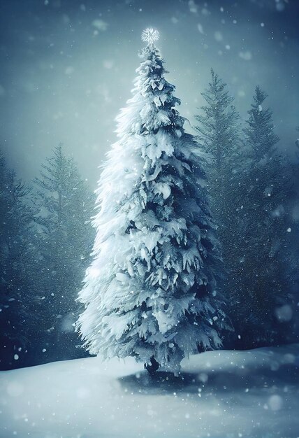 Snowed christmas tree