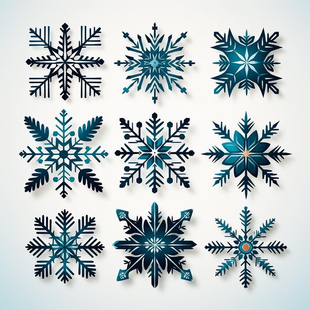 Photo snowfakes clipart