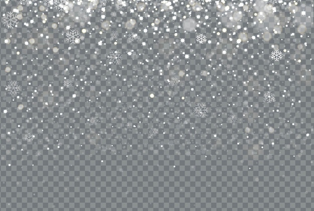 銀色の背景と輝く雪