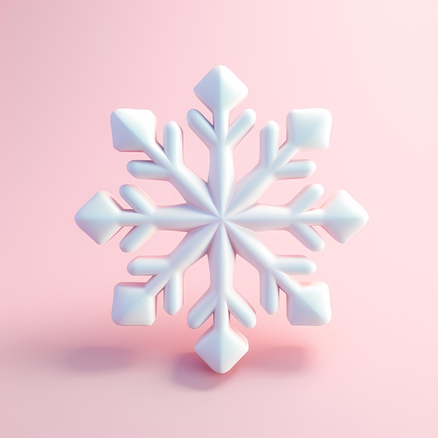 Photo snowflake 3d soft pastel colors