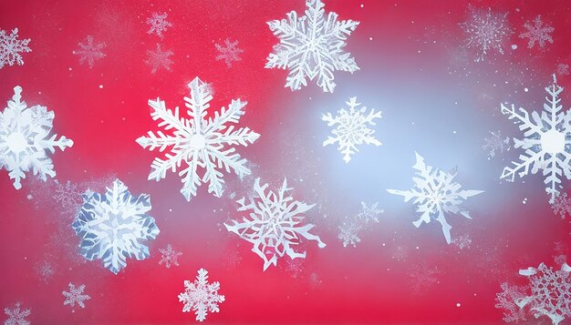 snowflake background Christmas and new year background image