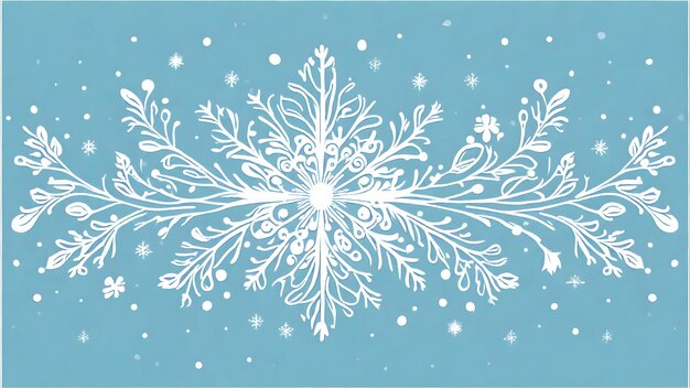 Photo snowflake background illustration