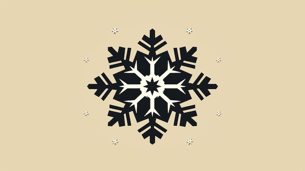 snowflake on a beige background.