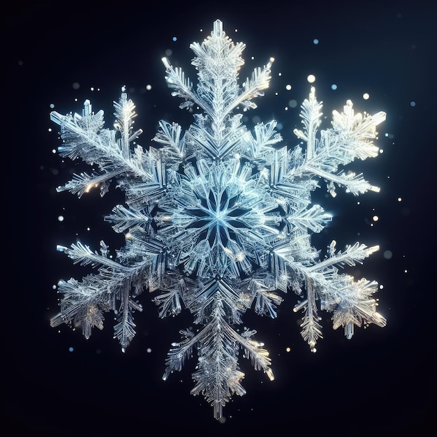 snowflake on black background