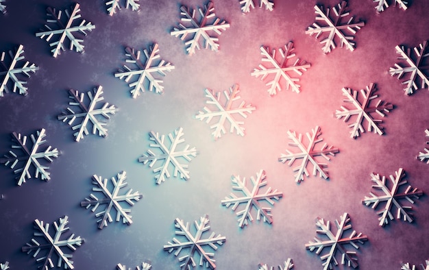 Snowflake Christmas background cool and warm tones