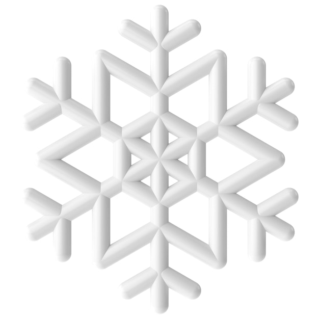 Snowflake Christmas decoration 3D illustration