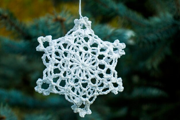 Snowflake on the Christmas tree