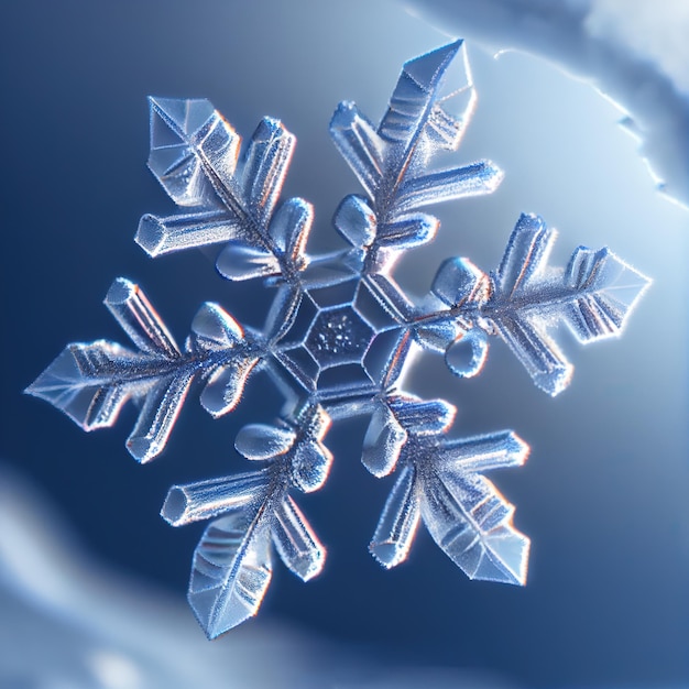 Snowflake close up