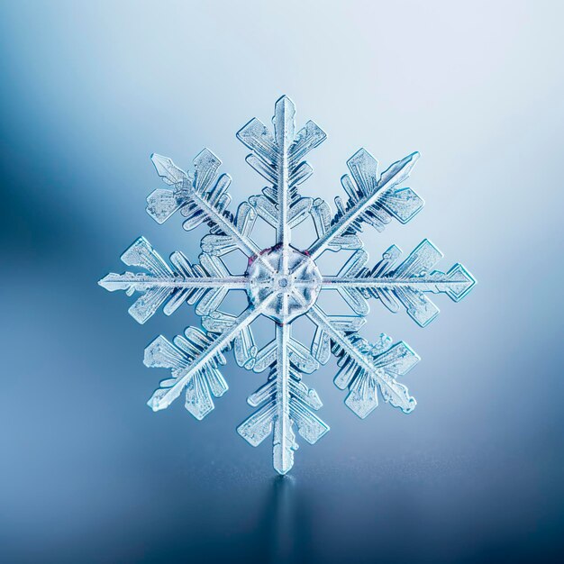 Foto minimalismo del primo piano del fiocco di neve