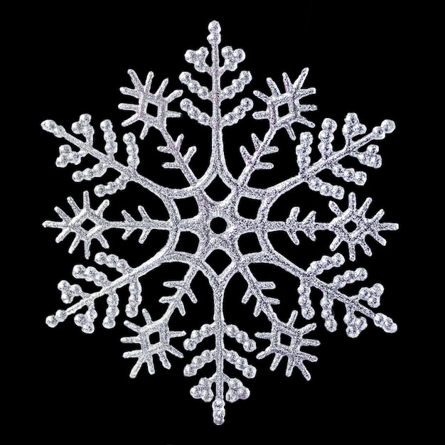 Photo snowflake isolated on black background