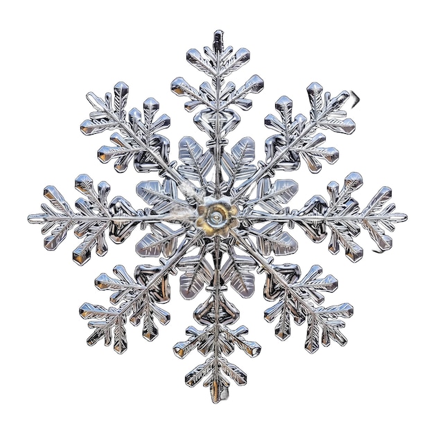 snowflake isolated natural crystal