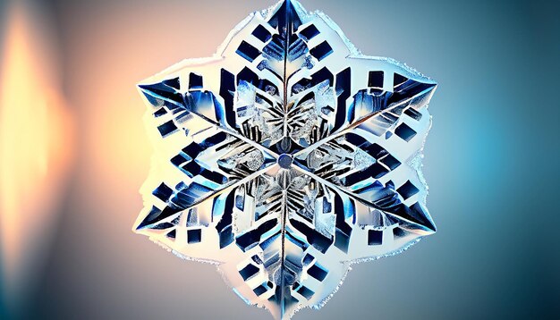 Snowflake isolated natural crystal