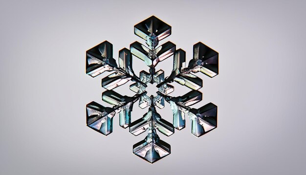 Photo snowflake isolated natural crystal