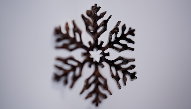 Photo snowflake isolated natural crystal