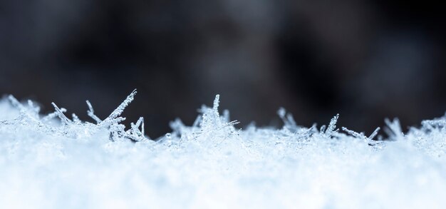 Snowflake On Natural Snowdrift Close Up  Christmas And Winter Background