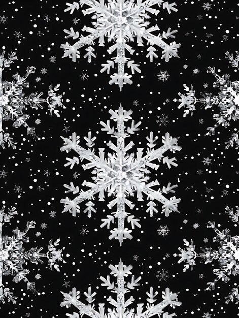 черно-белый рисунок снежинки
