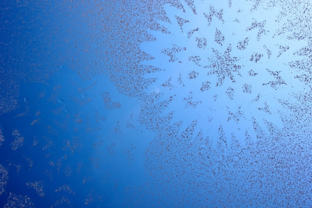 Snowflake pattern on window