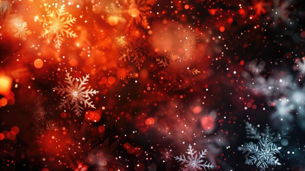 Photo a snowflake pattern with red and black colors