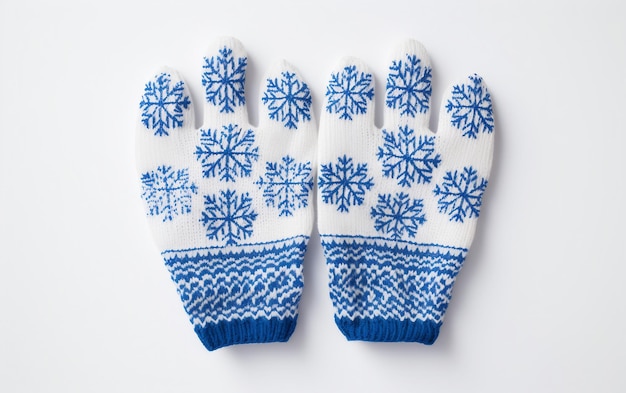 Snowflake Patterned Mittens