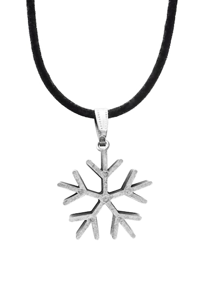 Snowflake pendant isolated