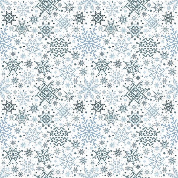 Snowflake Seamless Pattern Digital Paper Snowflake Seamless Pattern