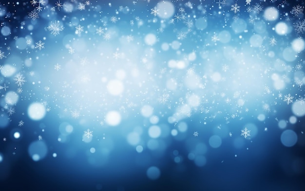 Snowflake Serenity Christmas Background with Bokeh Design