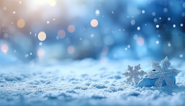 Photo snowflake in the snow