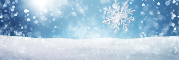 Photo snowflake on snowwinter holidays background