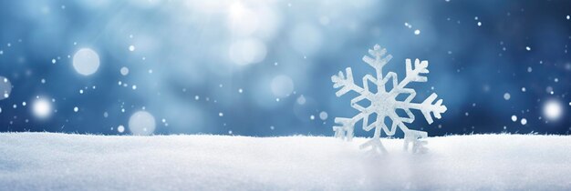 Photo snowflake on snowwinter holidays background