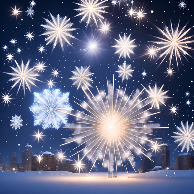 Photo snowflake sparklers ice crystal christmas wallpaper picture