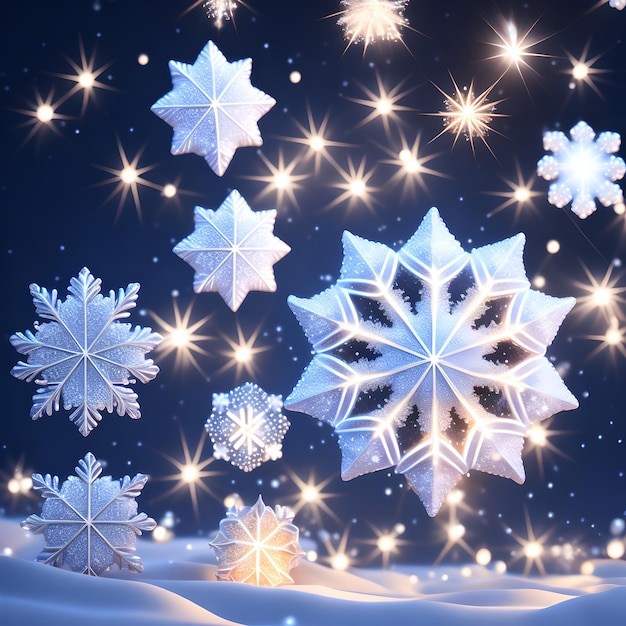 Фото Снежинка спарклерс ледяный кристалл рождественские обои
