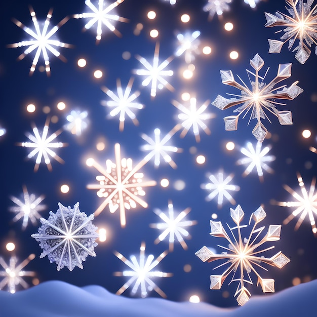 Foto snowflake sparklers cristallo di ghiaccio carta da parati natalizia immagine