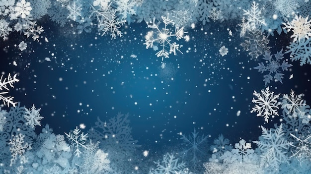 Snowflake and star with blue background