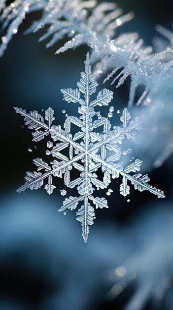 a snowflake that is made of snow