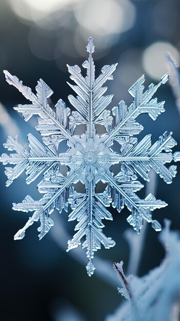 a snowflake that is made of snow
