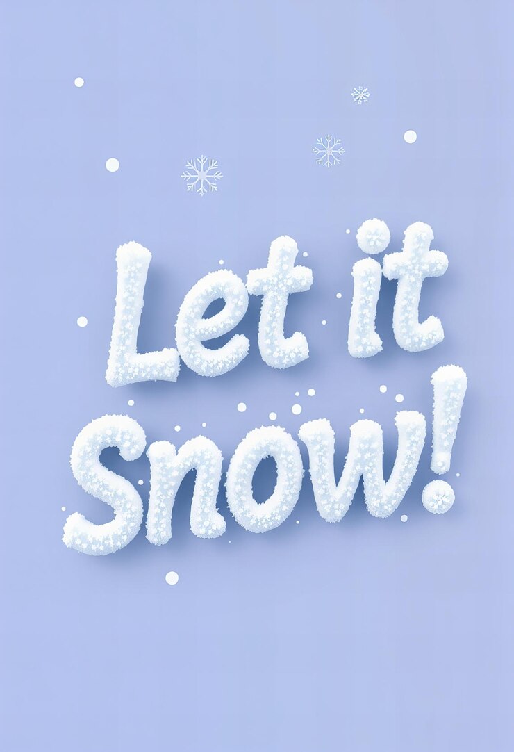 Photo a snowflake that says let it snow