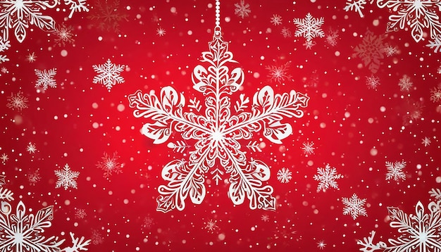 Snowflake with christmas background vector illustration