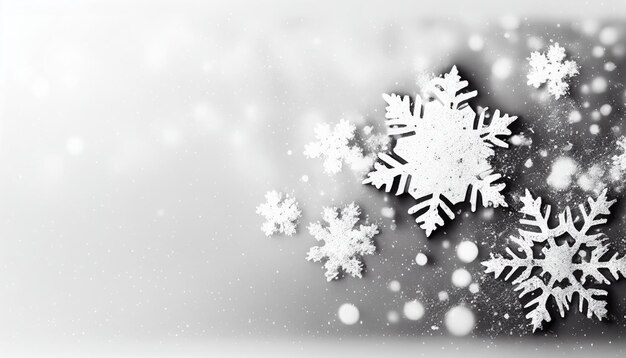 Photo snowflakes background generative ai