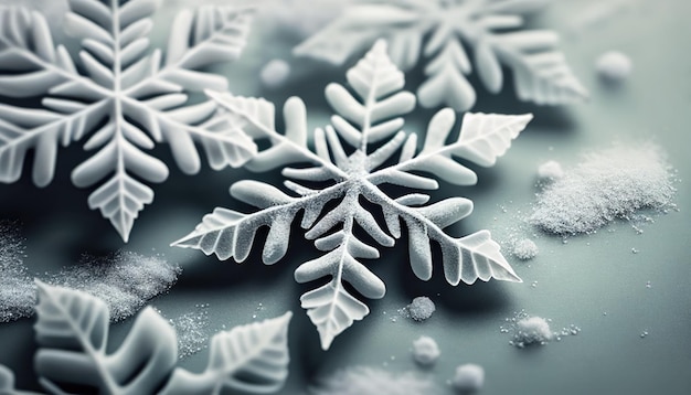 Snowflakes background Generative AI