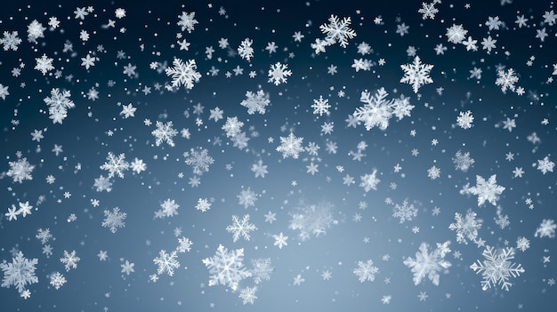 Snowflakes on a black background christmas and new year background