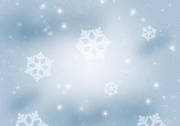 Snowflakes on a blue background.