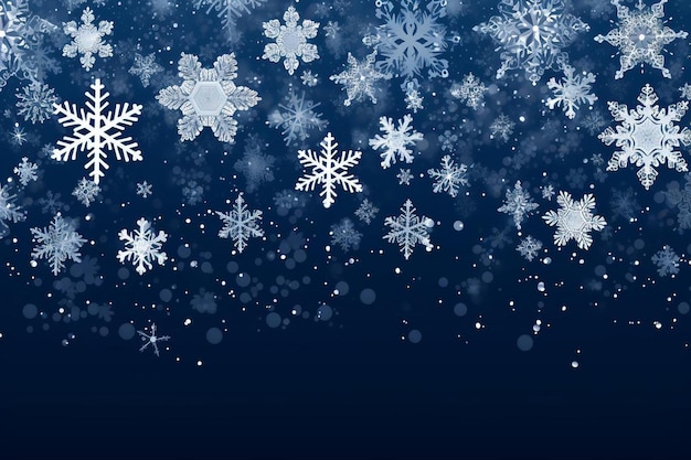 snowflakes on a blue background