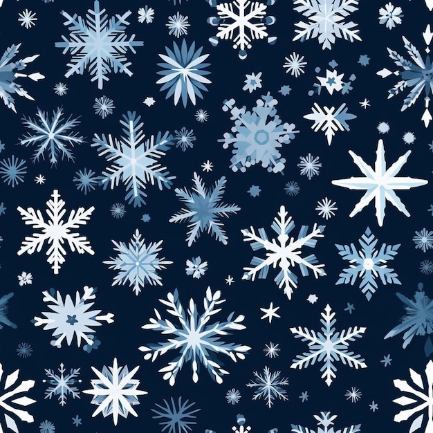 Snowflakes on a blue background.