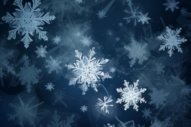 Photo snowflakes on blue background