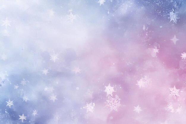 Snowflakes on a Blue Pink Background