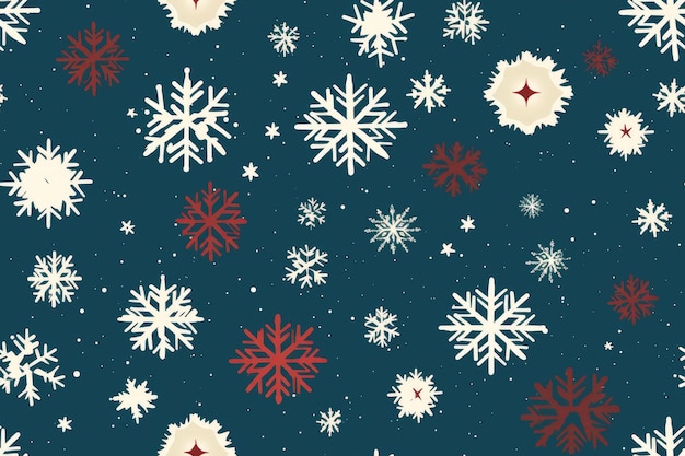 Snowflakes Christmas gift paper seamless pattern