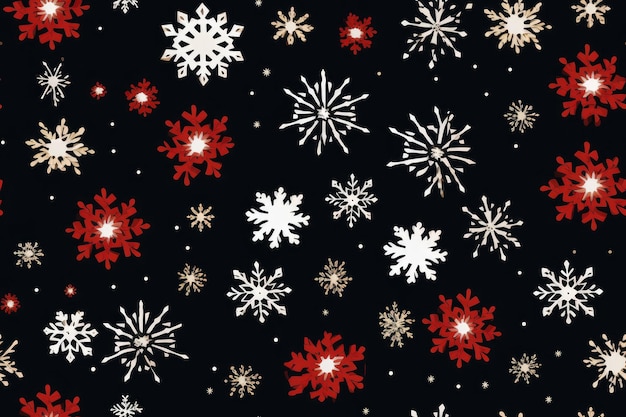 Snowflakes Christmas gift paper seamless pattern