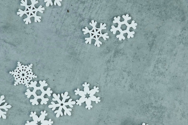 Snowflakes on the color background