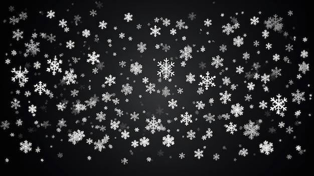 Snowflakes on a dark blue background