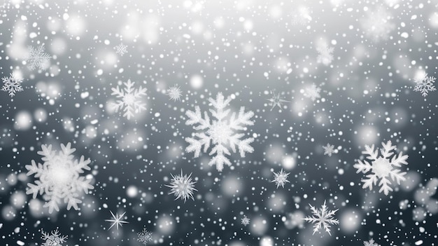 黒い背景に落ちる雪花 孤立した重い雪花 作曲のための飛ぶ雨のオーバーレイ効果